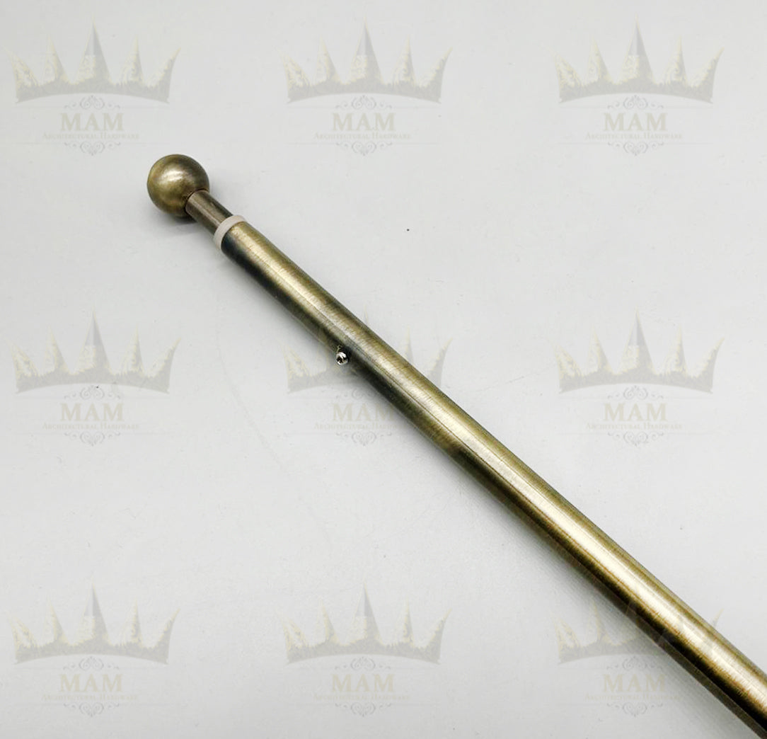 Extendable Antique Brass Door Drapery Arm