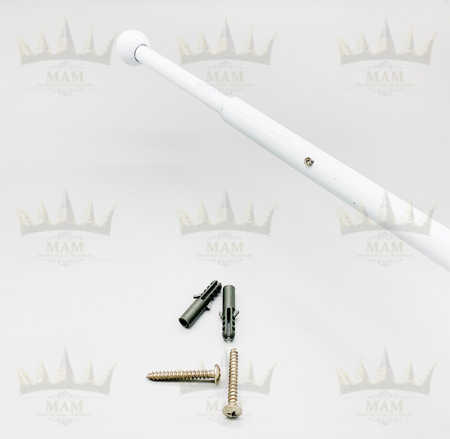 Extendable White Door Drapery Arm