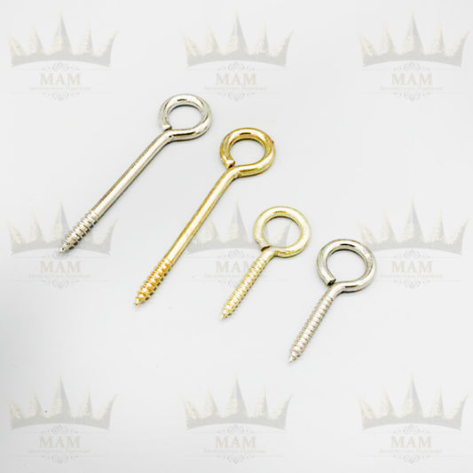 Brass Plated Screw Eyes