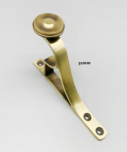 Traditional Antique Brass End Bracket