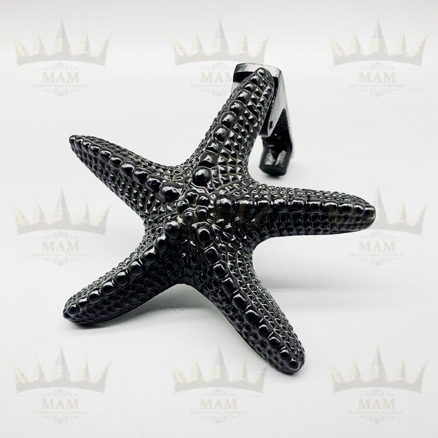 Black Star Fish Door Knocker Supplied With Matching Fixing Screws