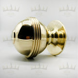 Ribbed Round Brass Finials