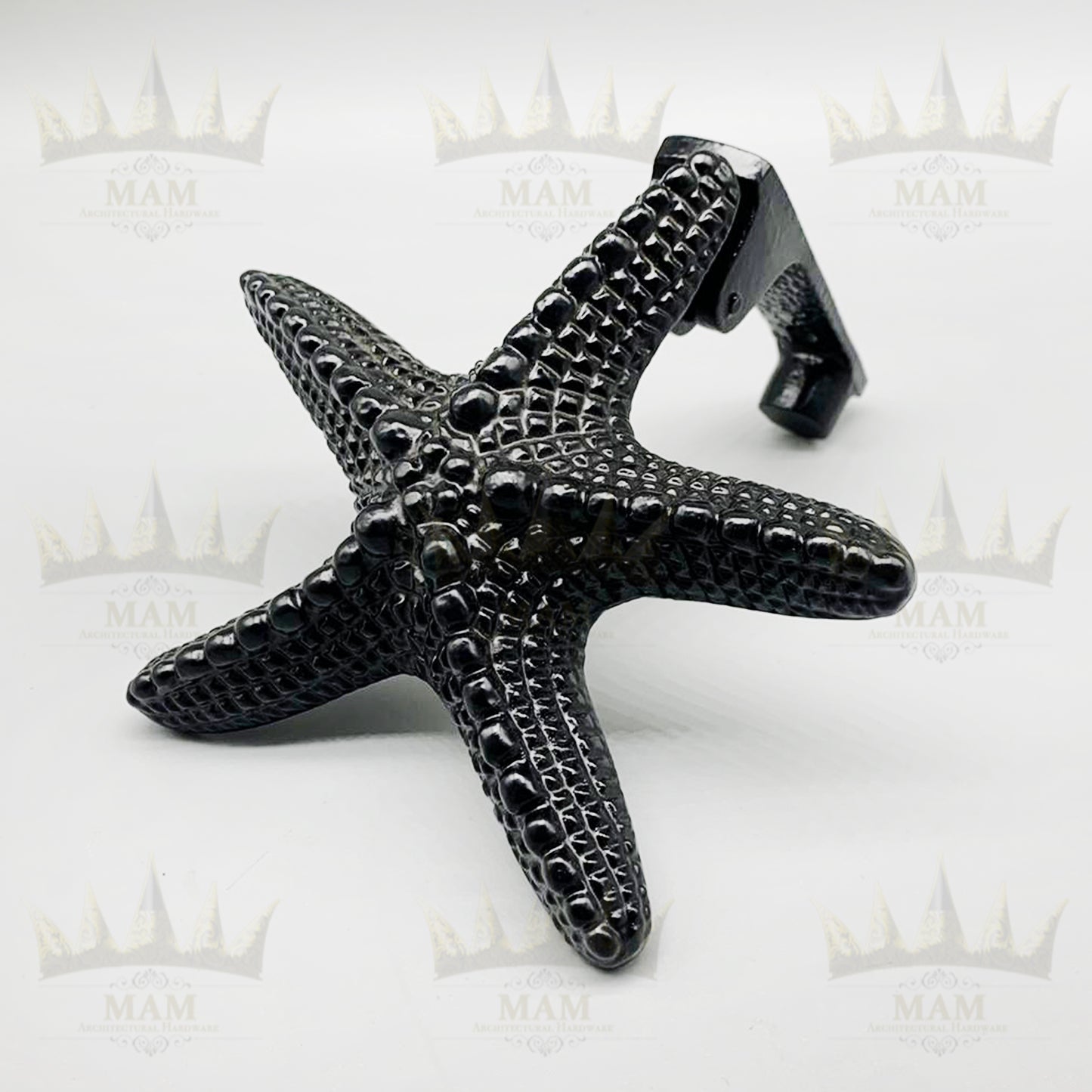 Black Star Fish Door Knocker Supplied With Matching Fixing Screws