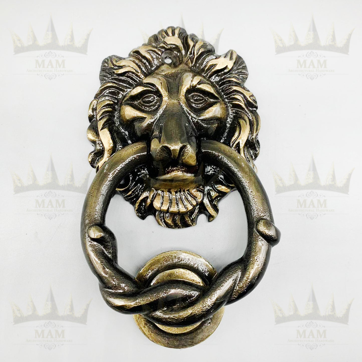 LION Door Knocker Antique Brass - Cast Iron Door Knocker