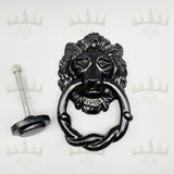 LION Door Knocker Black - Cast Iron Door Knocker