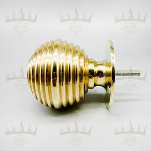 Reeded Ball Brass Finials